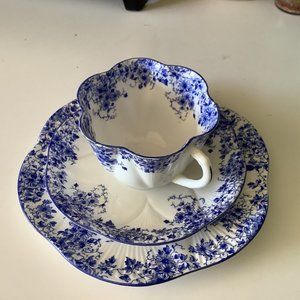 Dainty Blue Shelley China  Lunch/ Dessert set.